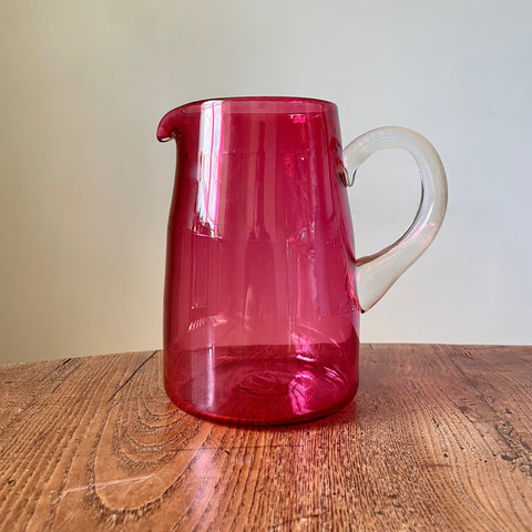 Ruby Mouth Blown Pitcher