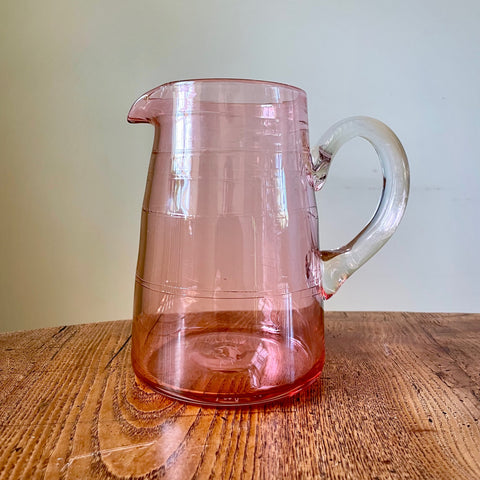 Orchid Mouth Blown Pitcher