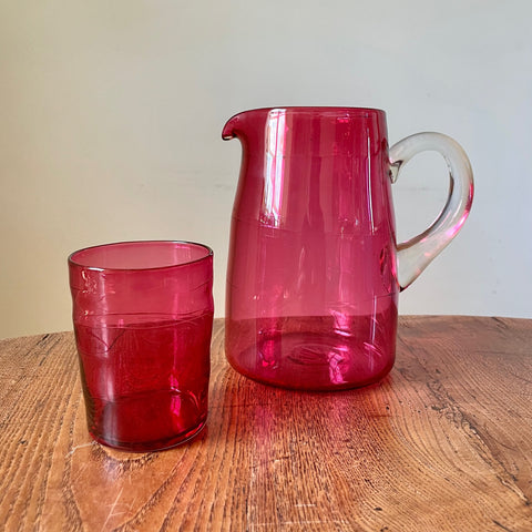 Ruby Mouth Blown Tumbler