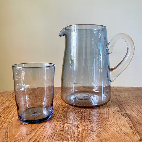 Petrol Blue Mouth Blown Tumbler