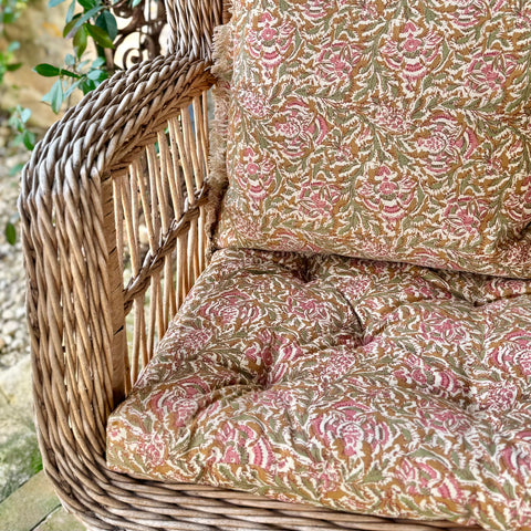 Printed Cotton Chair Pad