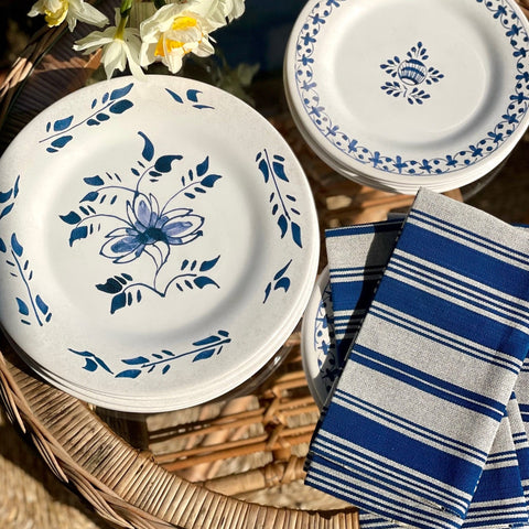 Blue Stripe Cotton Napkins