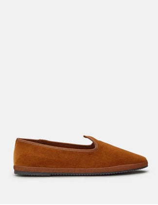 Amber Venetian Suede Slippers