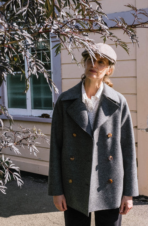 Felted-wool, Fleece-lined Peacoat