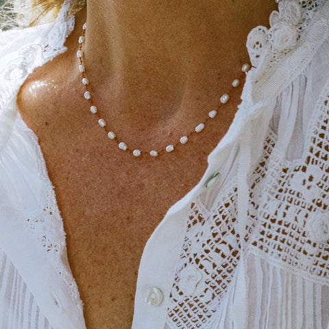 Mini Bird Pearl Necklace