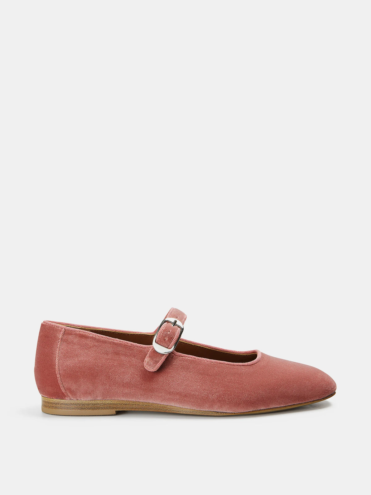 Mary Jane Pink Velvet Shoe