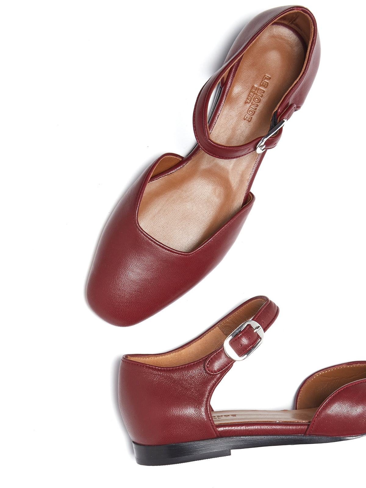 Mary Jane Red Leather Sandal