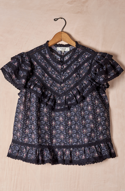 Yvonne Flutter Sleeve Top
