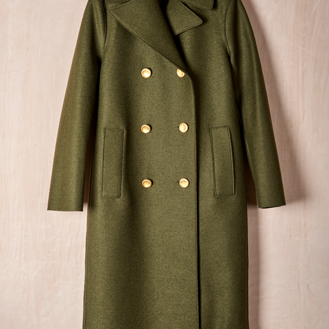 Felted-Wool Military Coat