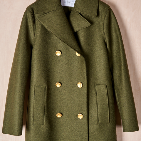 Felted-Wool Military Coat