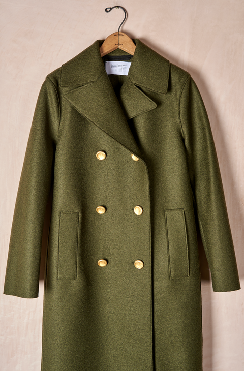 Felted-Wool Military Coat