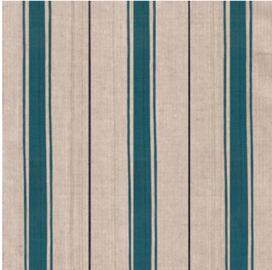 Teal and Off-White Stripe Cotton Mattress