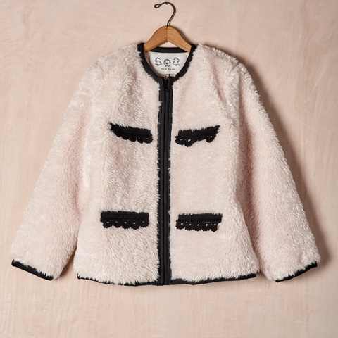 Harper Faux Fur Crochet Jacket