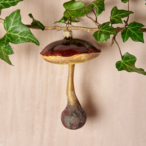 Mushroom Glass Ornament