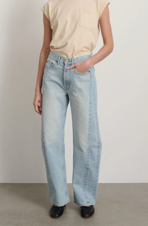 Slim Lasso Cotton Jean, Long
