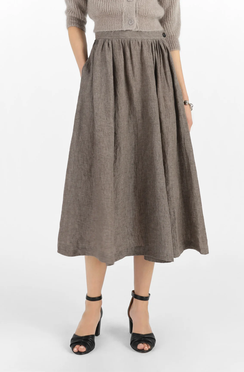 Flavia Linen Skirt