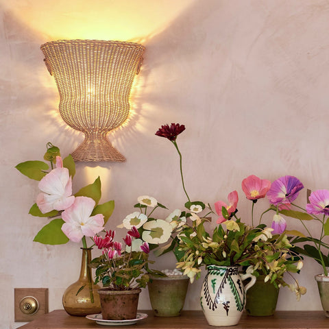 Wicker Medici Sconce