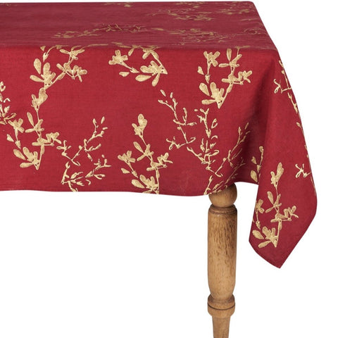 Mistletoe Linen Tablecloth