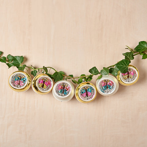 Butterfly Ball Ornaments (Set of Six)