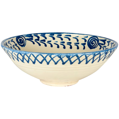 Blue Medium Ceramic Serving Bowl