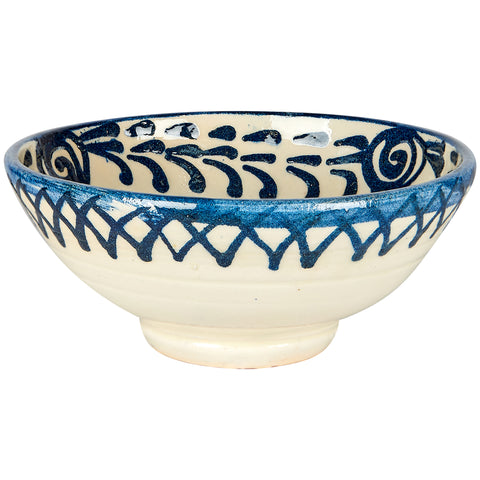 Blue Ceramic Pasta Bowl