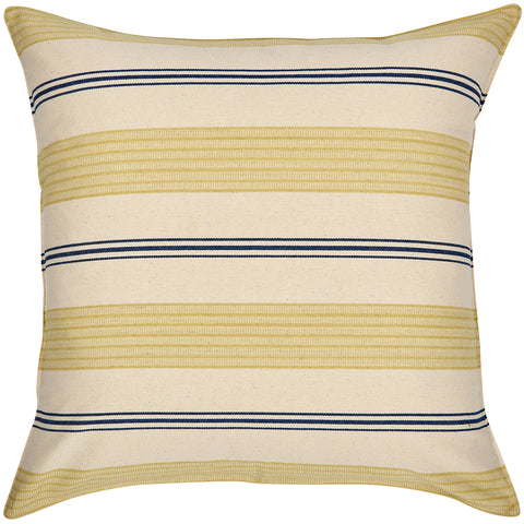 Pistachio and Blue Stripe Cushion Cover