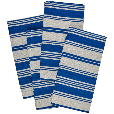 Blue Stripe Cotton Napkins