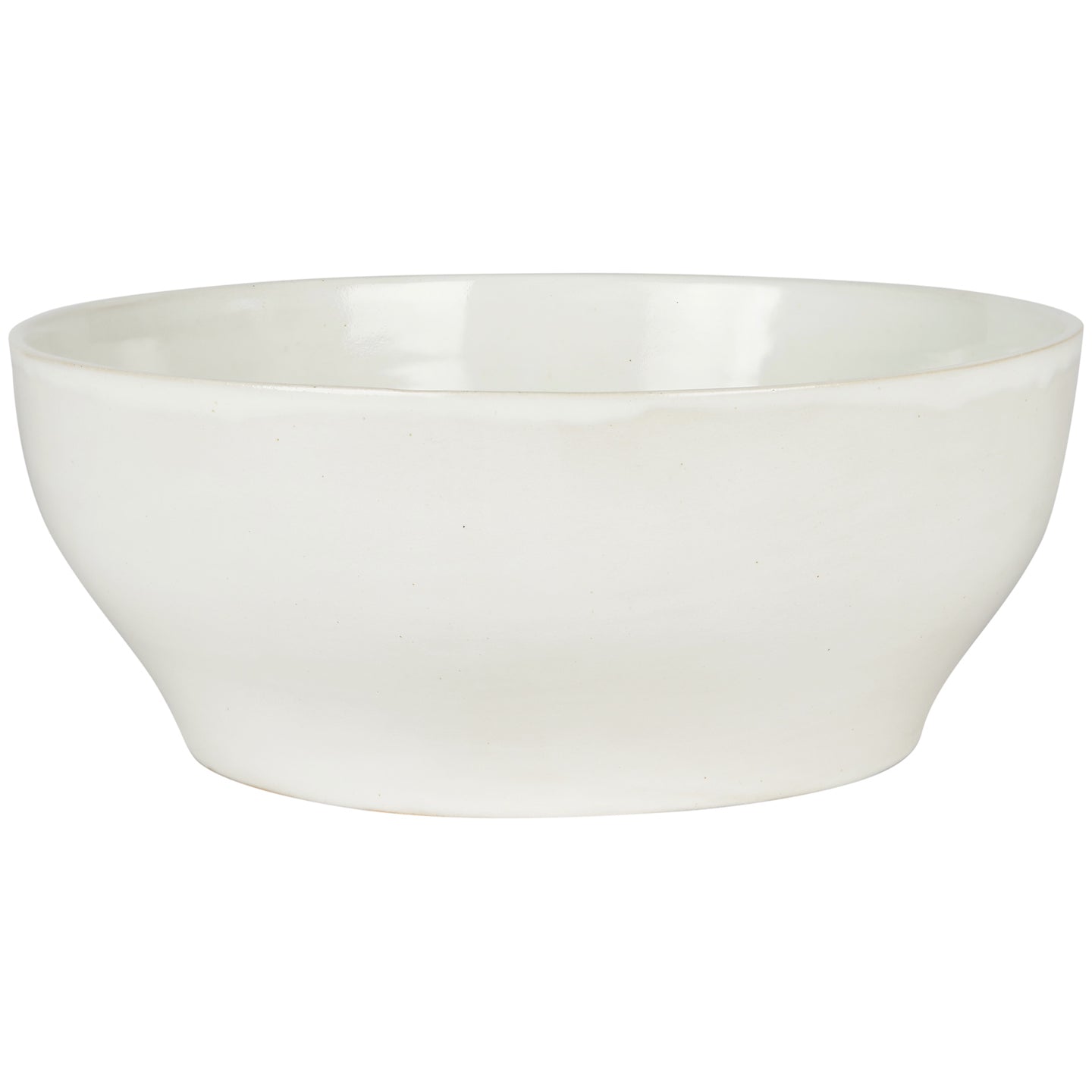 Ceramic White Salad Bowl