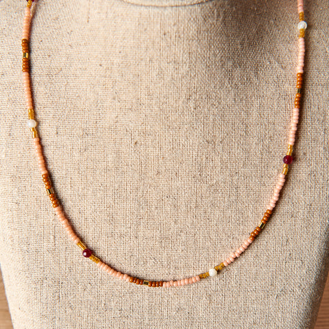 Blush Beaded Necklace