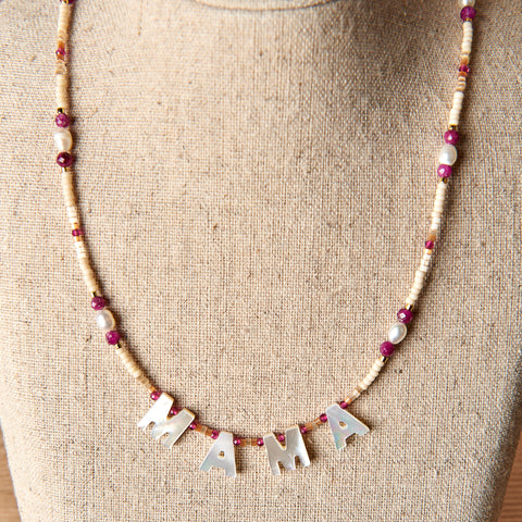 MAMA Beaded Necklace