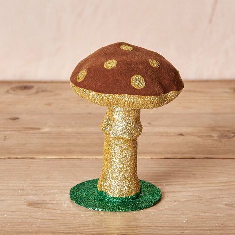 Glitter Mushroom Ornaments