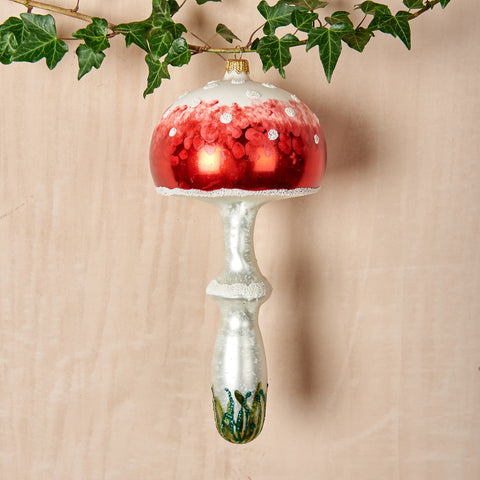 Huge Toadstool Glass Ornament