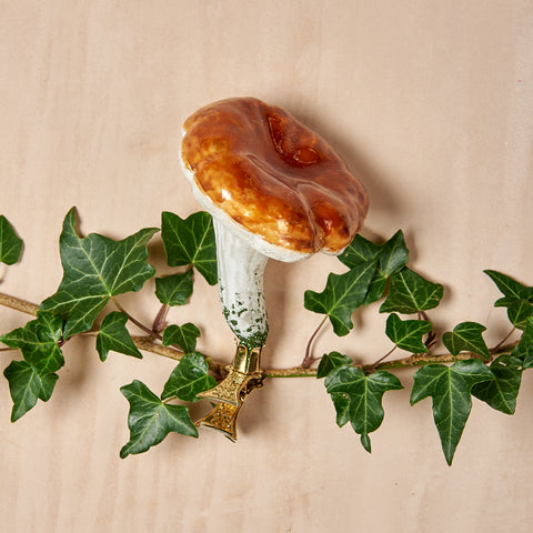 Mushroom Glass Ornaments on Clip