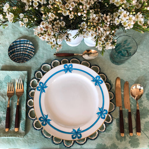 Forest Green/White Looped Sisal Placemats