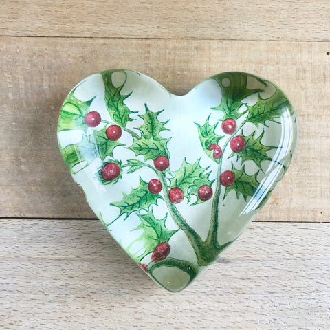 Ilex Coccifera (Holly) Paperweight