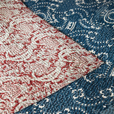 John Derian x Jeanette Farrier Bedcover, French Indigo