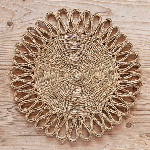 Lopped sisal natural placemat