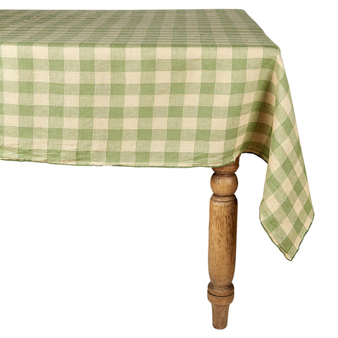 Sauge Vintage Gingham Tablecloth
