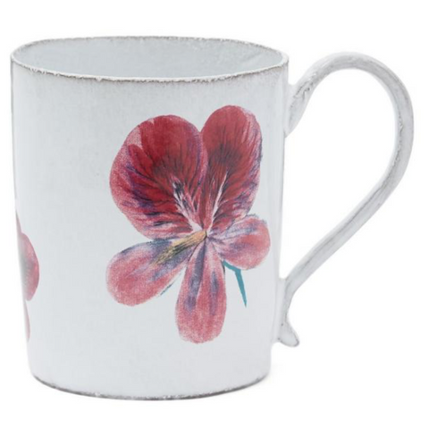 White Terracotta Pelargoniums Mug