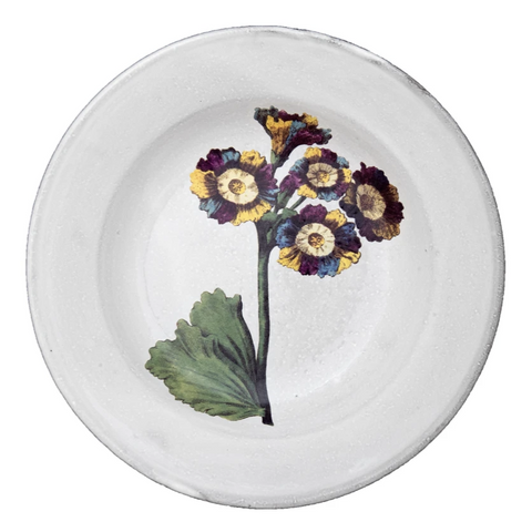 Terracotta Lord Willoughbys Auricula Soup Plate