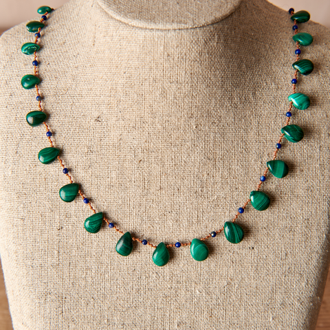 Bonview Malachite/Lapis Necklace