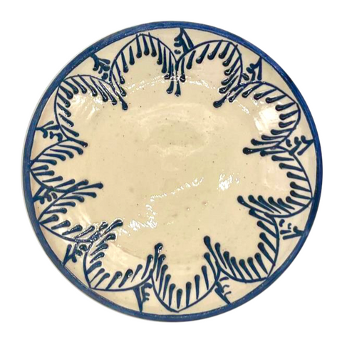 Blue Ceramic Dinner Plate