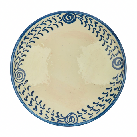 Blue Ceramic Dinner Plate