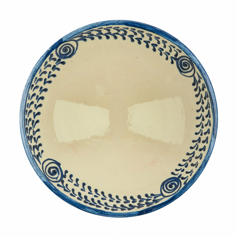 Blue Medium Ceramic Serving Bowl