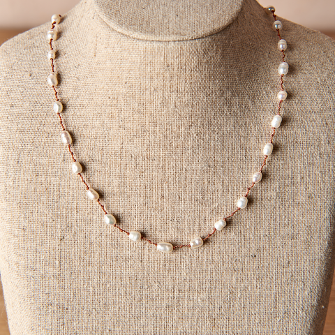 Mini Bird Pearl Necklace