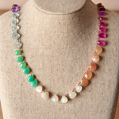 Rainbow Mixed-Stones Necklace