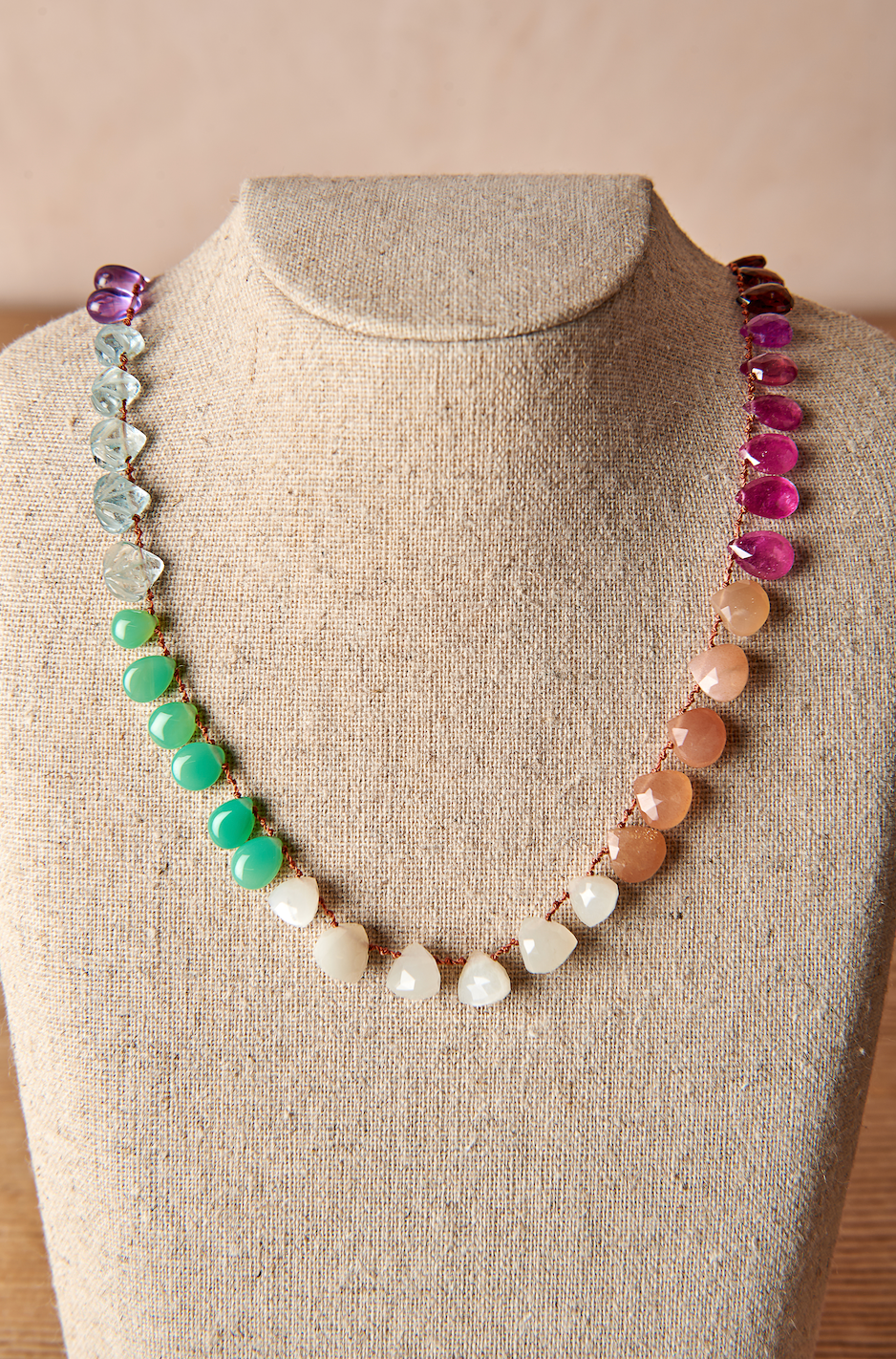 Rainbow Mixed-Stones Necklace