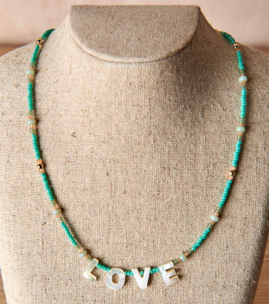 LOVE Beaded Necklace